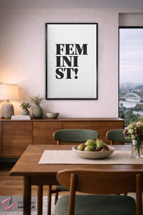 تابلو دکوراتیو فمینیست اثر پیکسی پیپر - D6B