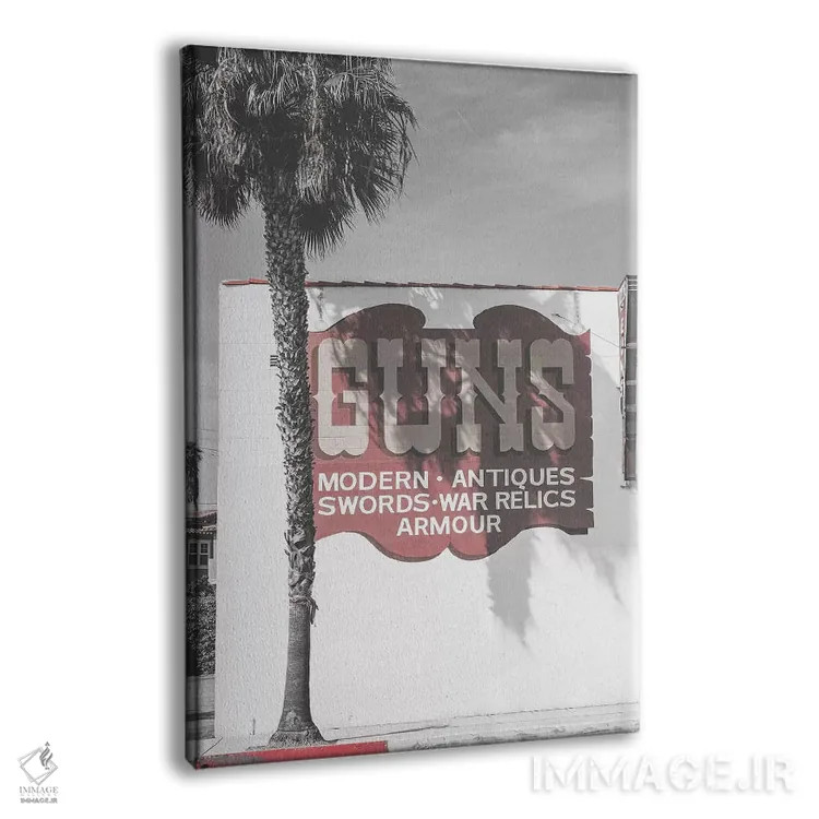 تابلوی قدیمی اسلحه اثر پیکسی پیپر - نمای پرسپکتیو محصول