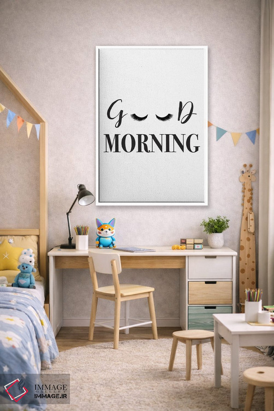 تابلو دکوراتیو صبح بخیر مژه ها اثر پیکسی پیپر - D2W