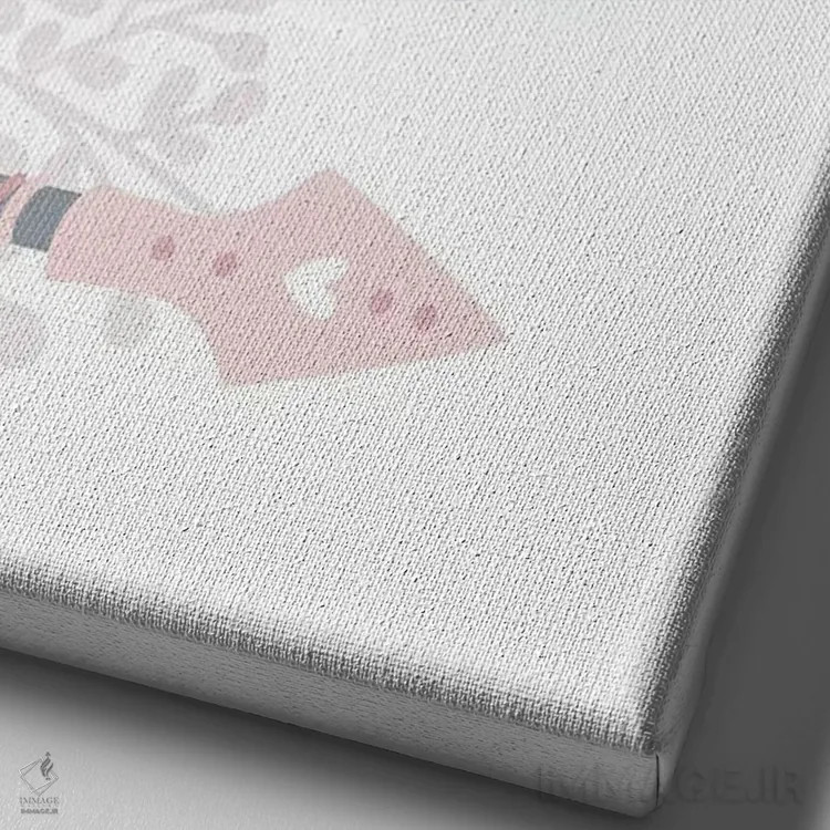 تابلو دکوراتیو سلام دنیا اثر پیکسی پیپر - نمای نزدیک بافت بوم