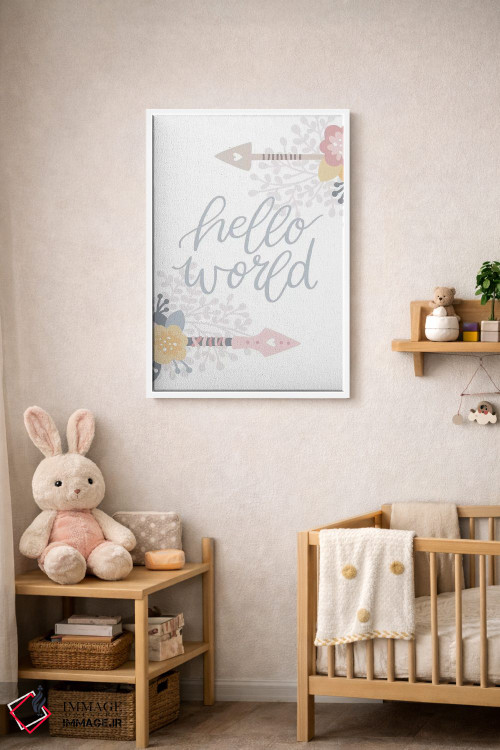 تابلو دکوراتیو سلام دنیا اثر پیکسی پیپر - D3W