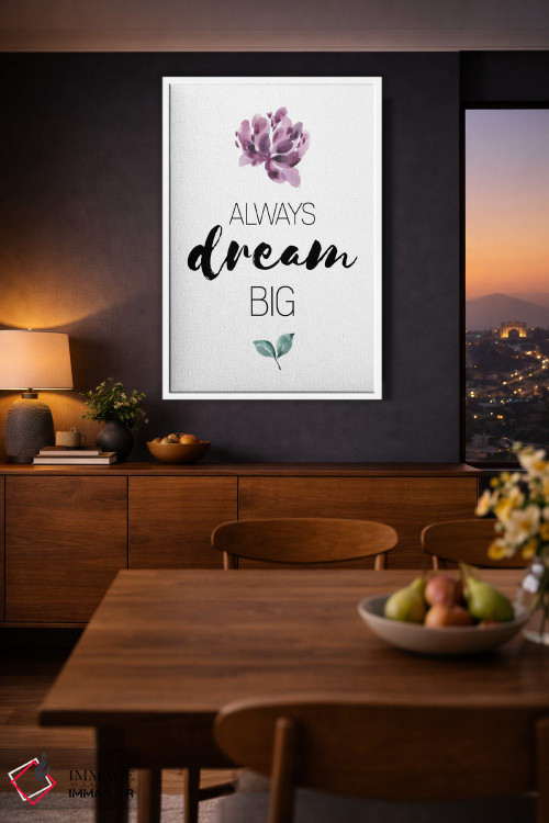 تابلو دکوراتیو همیشه بزرگ رویاپردازی کن اثر پیکسی پیپر - D4W