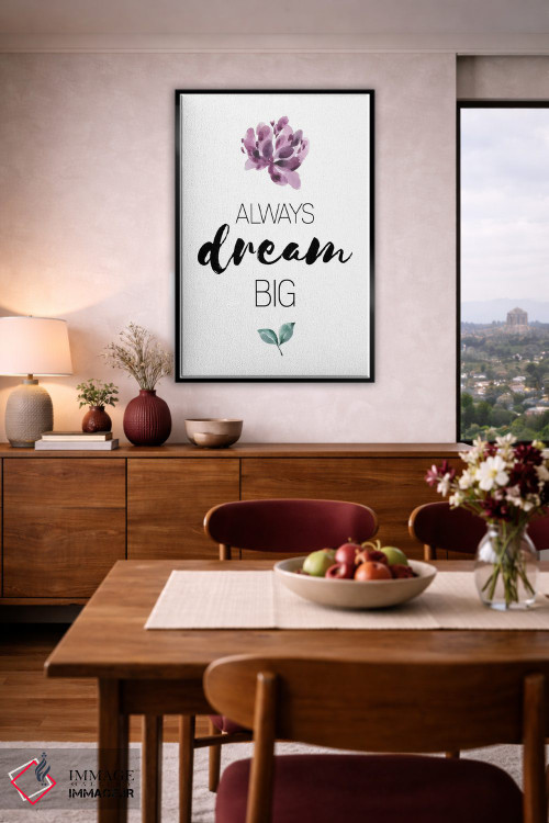 تابلو دکوراتیو همیشه بزرگ رویاپردازی کن اثر پیکسی پیپر - D6B