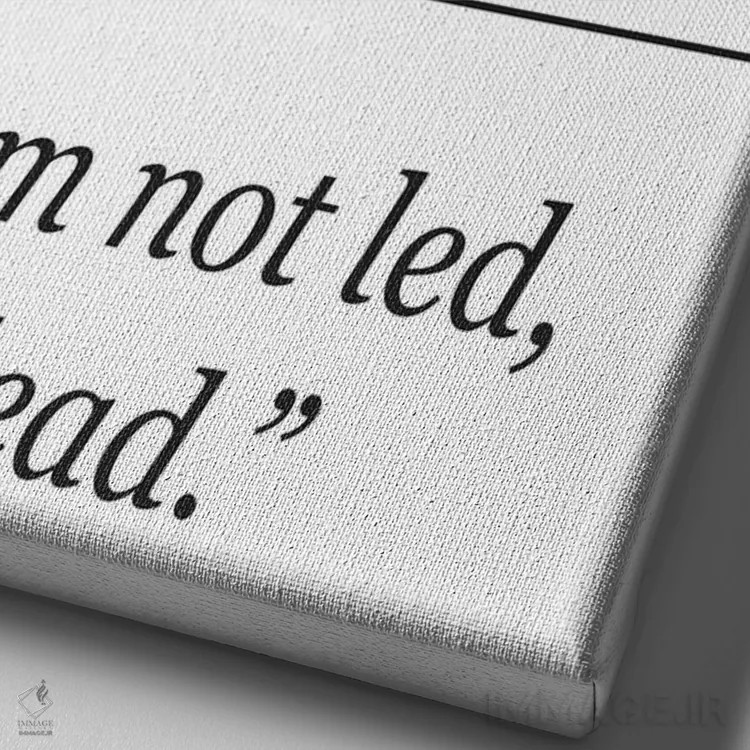 تابلو دکوراتیو معانی لاتین - نون دوکور اثر پیکسی پیپر - نمای نزدیک بافت بوم