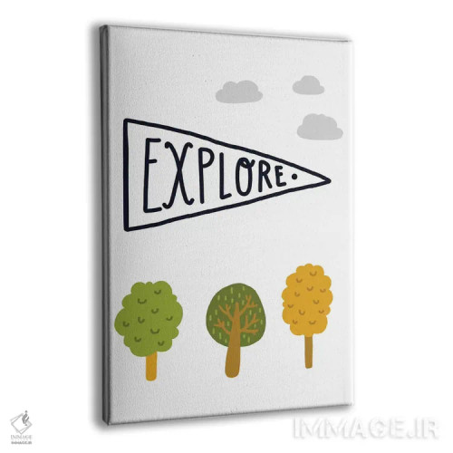 تابلو دکوراتیو پرچم کاشف کوچک اثر پیکسی پیپر - نمای پرسپکتیو محصول