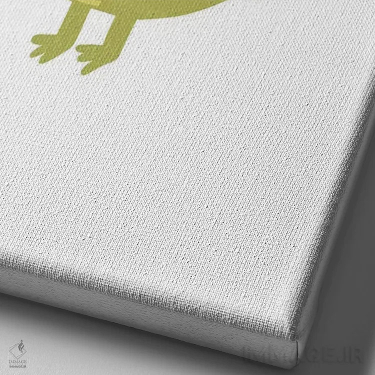 تابلو دکوراتیو الفبای حیوانات اثر پیکسی پیپر - نمای نزدیک بافت بوم