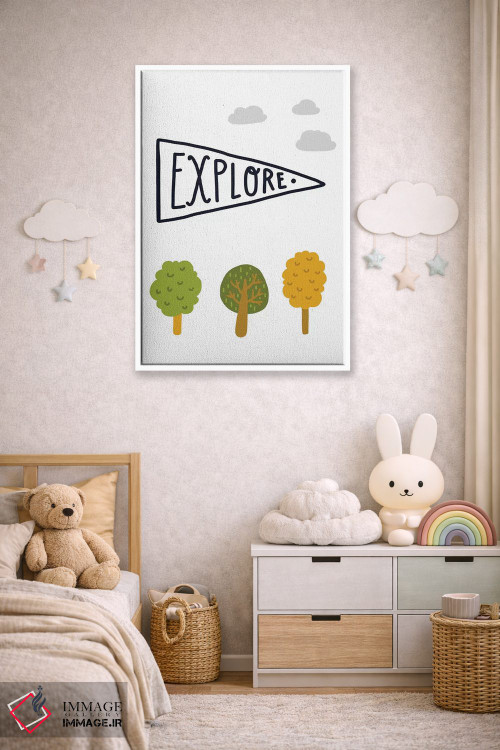 تابلو دکوراتیو پرچم کاشف کوچک اثر پیکسی پیپر - D3W