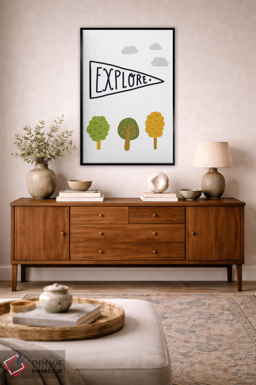 تابلو دکوراتیو پرچم کاشف کوچک اثر پیکسی پیپر - D5B