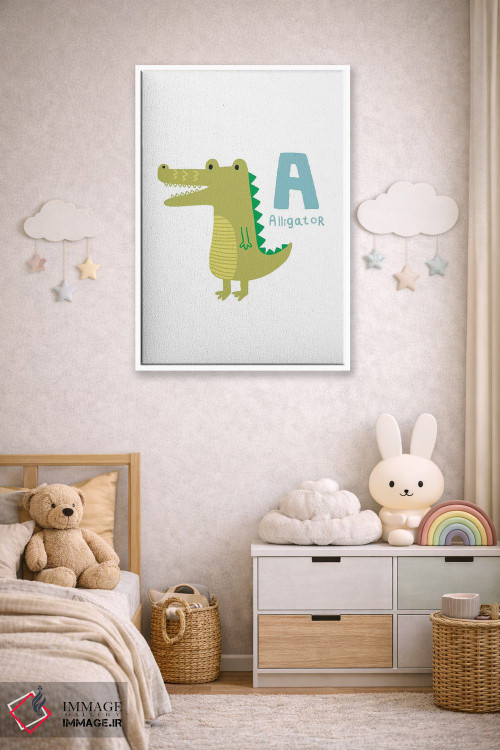 تابلو دکوراتیو الفبای حیوانات اثر پیکسی پیپر - D4W