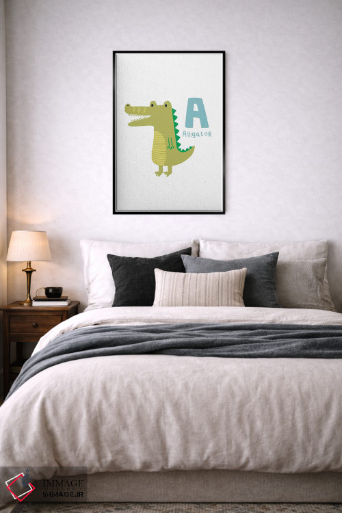 تابلو دکوراتیو الفبای حیوانات اثر پیکسی پیپر - D6B