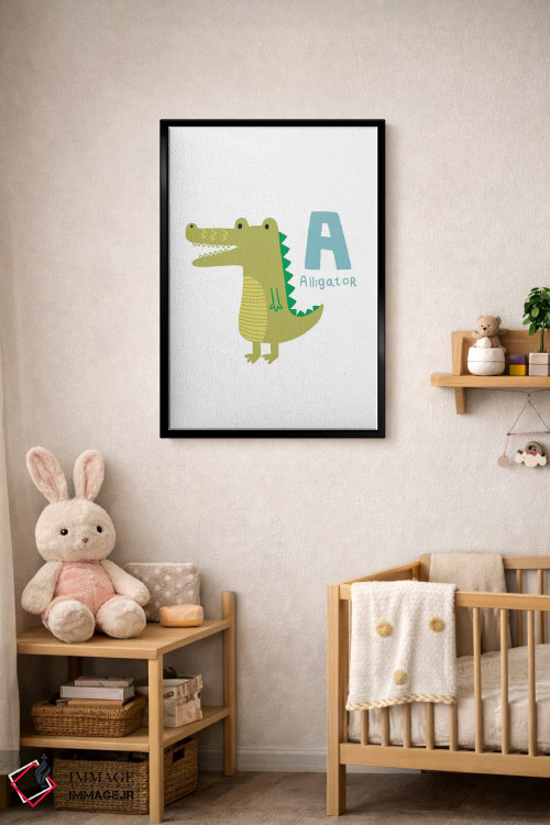 تابلو دکوراتیو الفبای حیوانات اثر پیکسی پیپر - D5B