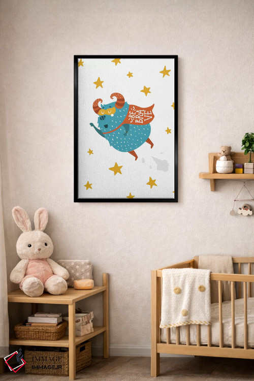 تابلو دکوراتیو هیولای کوچک، شجاع باش اثر پیکسی پیپر - D4B