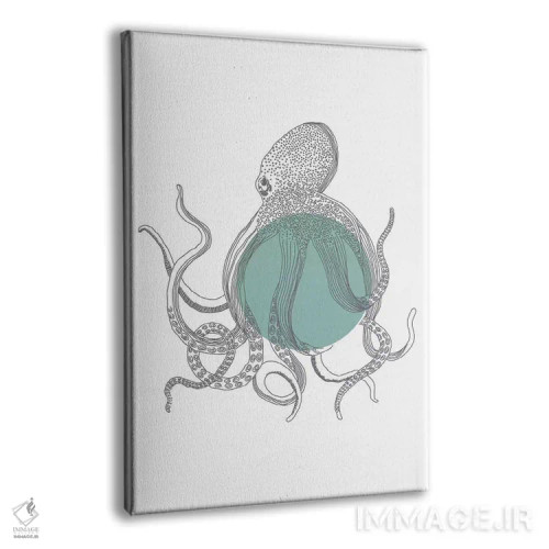 تابلو دکوراتیو مجموعه جانوران دریایی ۰۱ اثر پیکسی پیپر - نمای پرسپکتیو محصول