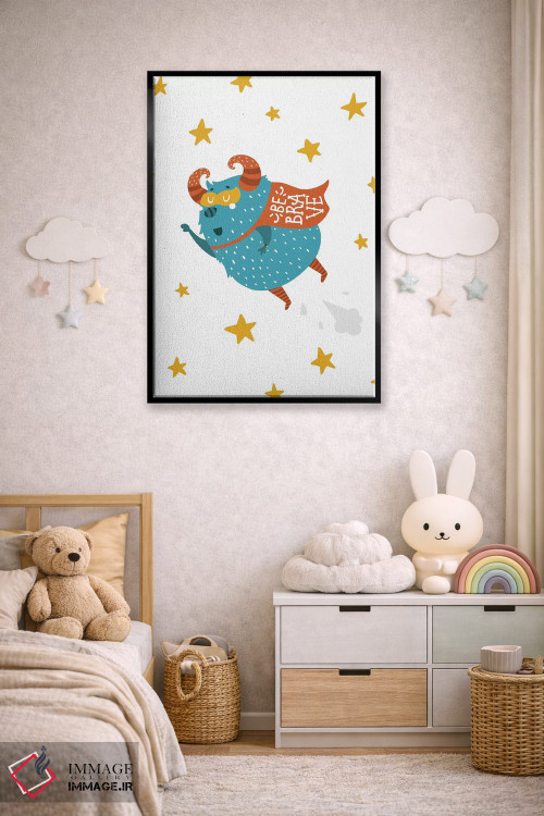 تابلو دکوراتیو هیولای کوچک، شجاع باش اثر پیکسی پیپر - D5B