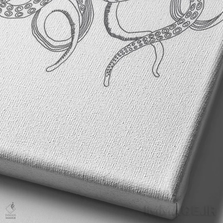 تابلو دکوراتیو مجموعه جانوران دریایی ۰۱ اثر پیکسی پیپر - نمای نزدیک بافت بوم