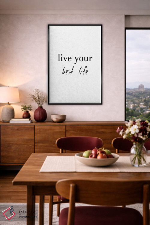 تابلو دکوراتیو بهترین زندگی ات را زندگی کن اثر پیکسی پیپر - D4B