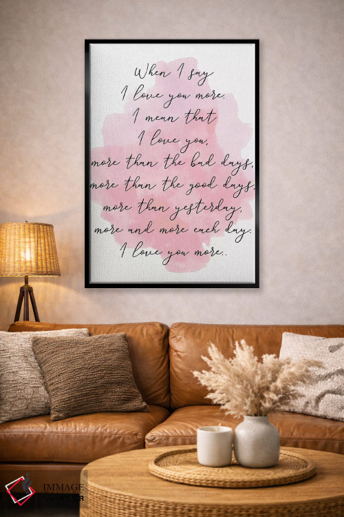 تابلو دکوراتیو دوستت دارم بیشتر اثر پیکسی پیپر - D4B