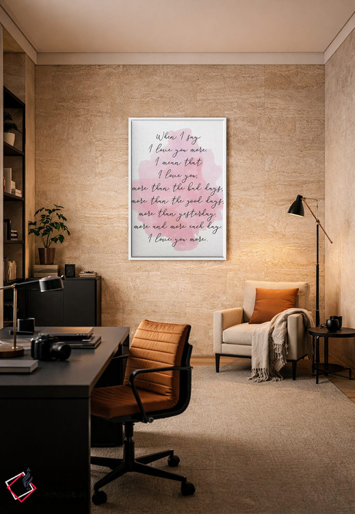 تابلو دکوراتیو دوستت دارم بیشتر اثر پیکسی پیپر - D6W