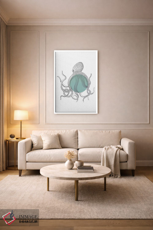 تابلو دکوراتیو مجموعه جانوران دریایی ۰۱ اثر پیکسی پیپر - D3W