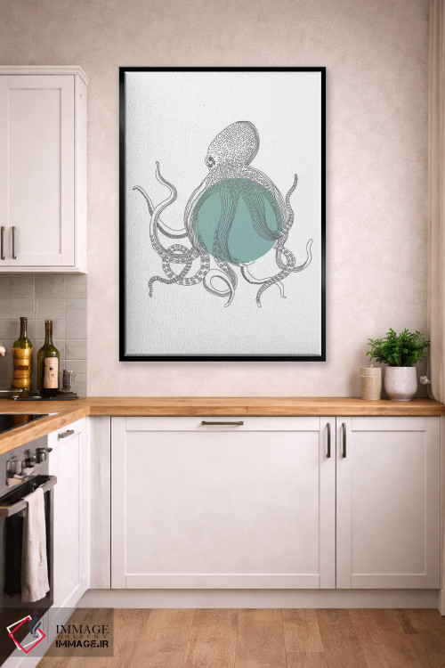 تابلو دکوراتیو مجموعه جانوران دریایی ۰۱ اثر پیکسی پیپر - D2B