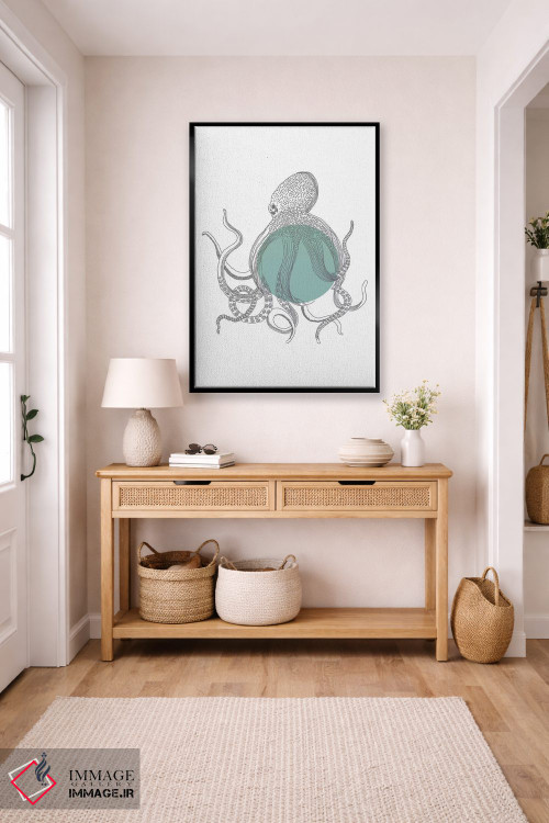 تابلو دکوراتیو مجموعه جانوران دریایی ۰۱ اثر پیکسی پیپر - D5B