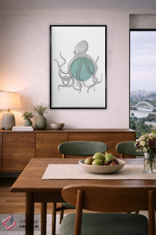 تابلو دکوراتیو مجموعه جانوران دریایی ۰۱ اثر پیکسی پیپر - D6B