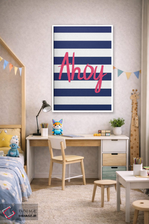 تابلو دکوراتیو سلام صورتی اثر پیکسی پیپر - D1W