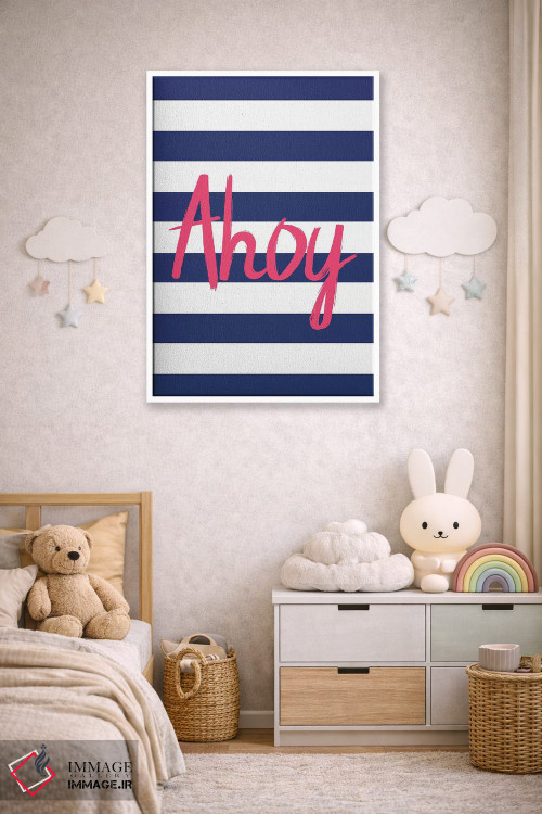 تابلو دکوراتیو سلام صورتی اثر پیکسی پیپر - D2W