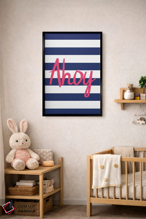 تابلو دکوراتیو سلام صورتی اثر پیکسی پیپر - D3B