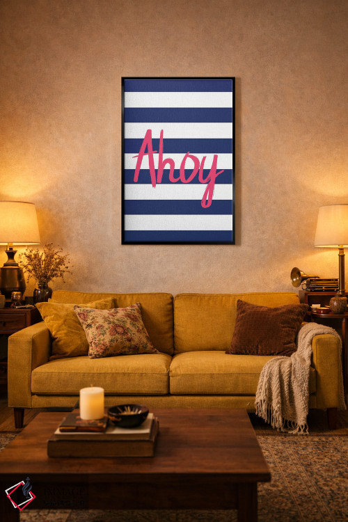 تابلو دکوراتیو سلام صورتی اثر پیکسی پیپر - D4B