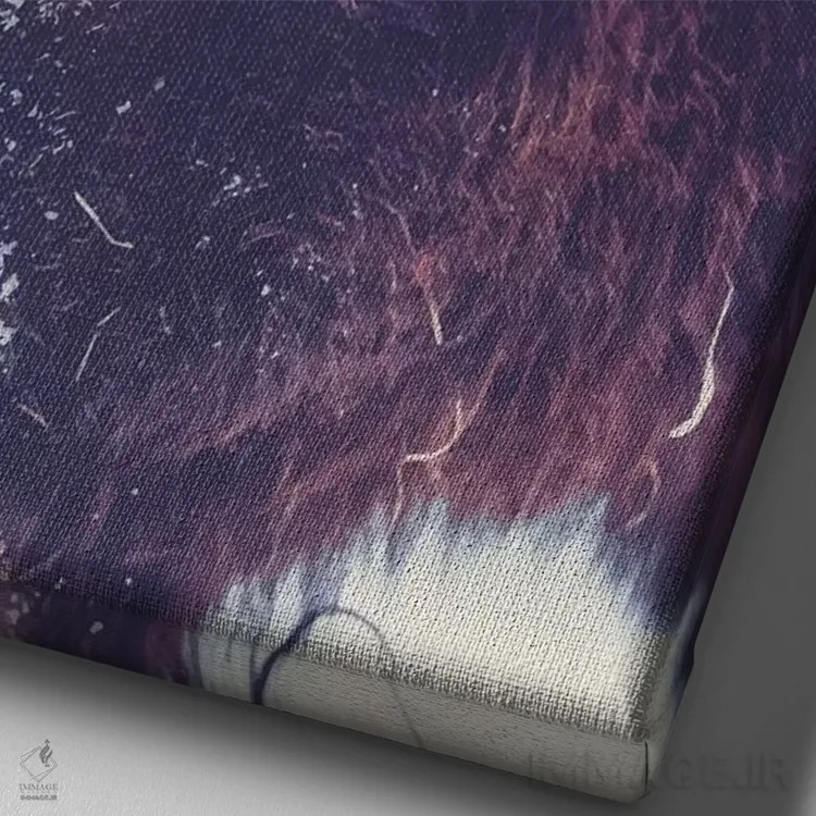 تابلو دکوراتیو گاو واقعی ۰۱ اثر پیکسی پیپر - نمای نزدیک بافت بوم