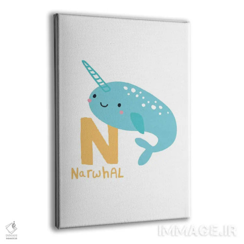 تابلو دکوراتیو حروف الفبای حیوانات اثر پیکسی پیپر - نمای پرسپکتیو محصول