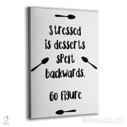 تابلو دکوراتیو Stressed واژگونه Desserts است اثر پیکسی پیپر - نمای پرسپکتیو محصول