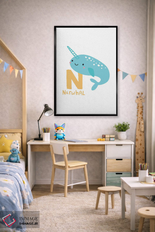 تابلو دکوراتیو حروف الفبای حیوانات اثر پیکسی پیپر - D1B