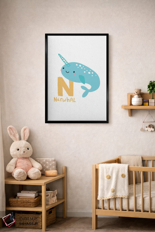 تابلو دکوراتیو حروف الفبای حیوانات اثر پیکسی پیپر - D3B