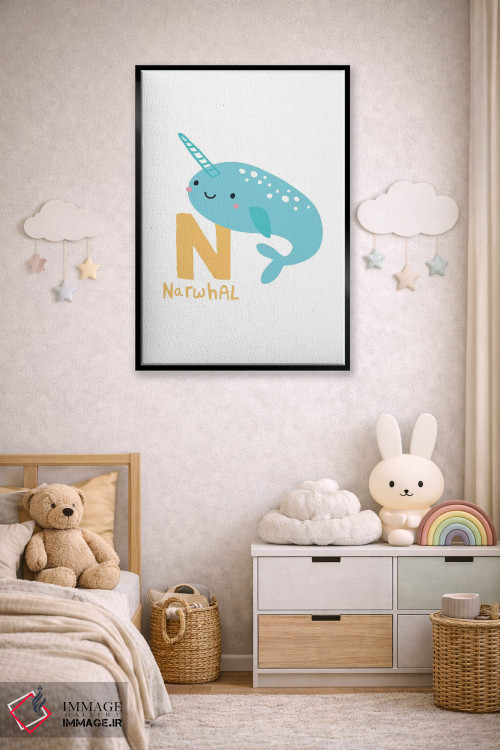 تابلو دکوراتیو حروف الفبای حیوانات اثر پیکسی پیپر - D4B