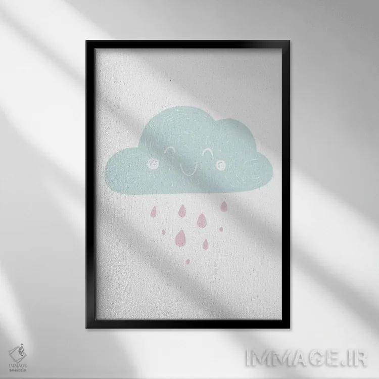 تابلو دکوراتیو طرح های یونیکورن فوق العاده اثر پیکسی پیپر - نمای قابدار مشکی