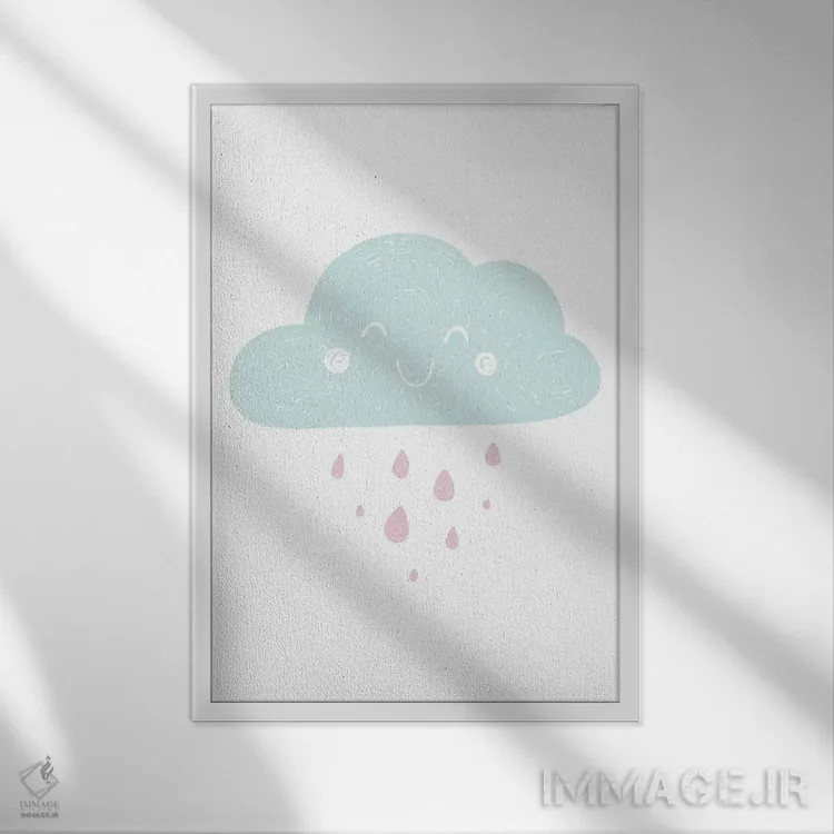 تابلو دکوراتیو طرح های یونیکورن فوق العاده اثر پیکسی پیپر - نمای قابدار سفید