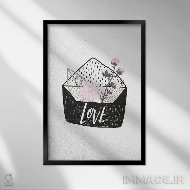 تابلو دکوراتیو طرح های یونیکورن فوق العاده اثر پیکسی پیپر - نمای قابدار مشکی