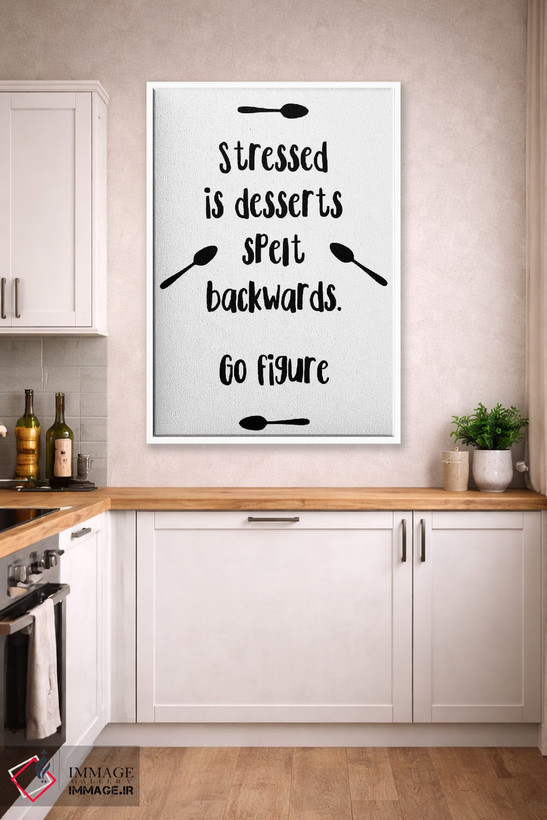 تابلو دکوراتیو Stressed واژگونه Desserts است اثر پیکسی پیپر - D2W