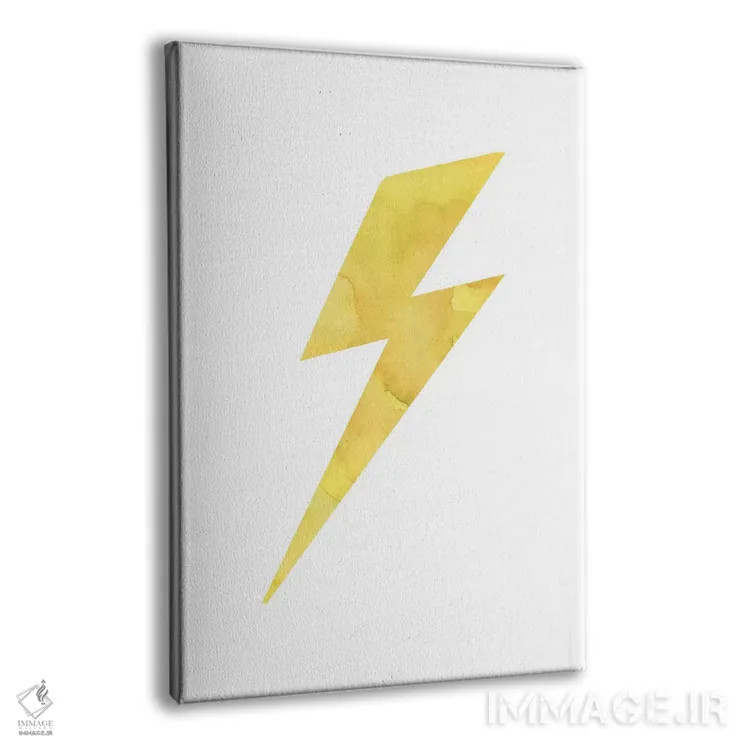 تابلو دکوراتیو تصویر آبرنگی رعد و برق اثر پیکسی پیپر - نمای پرسپکتیو محصول