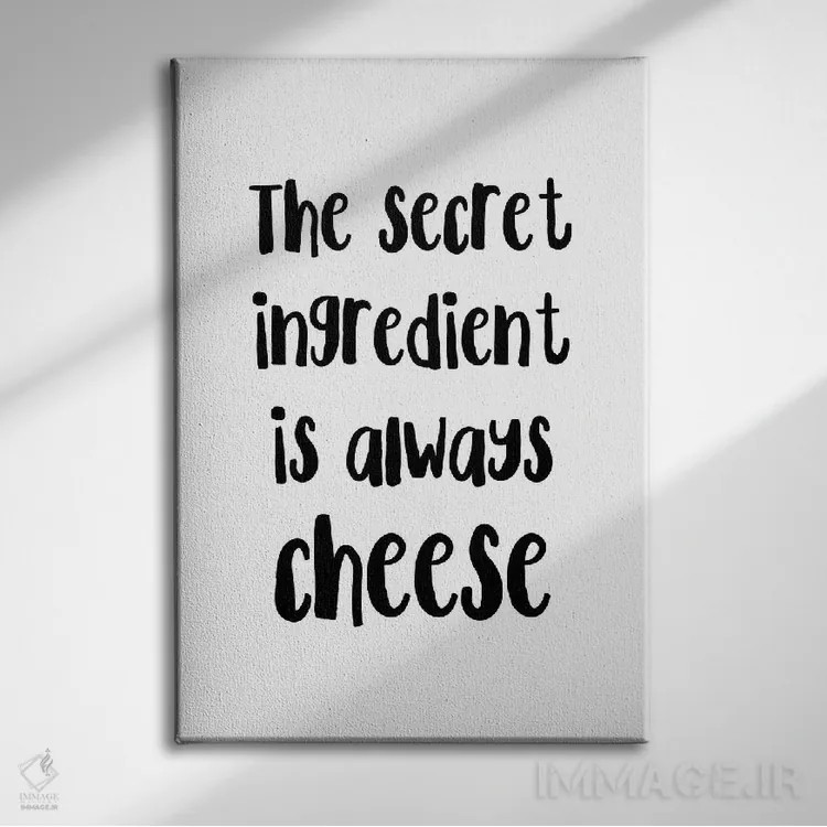 تابلو دکوراتیو عنصر مخفی همیشه پنیر است اثر پیکسی پیپر - نمای روبهرو روی دیوار
