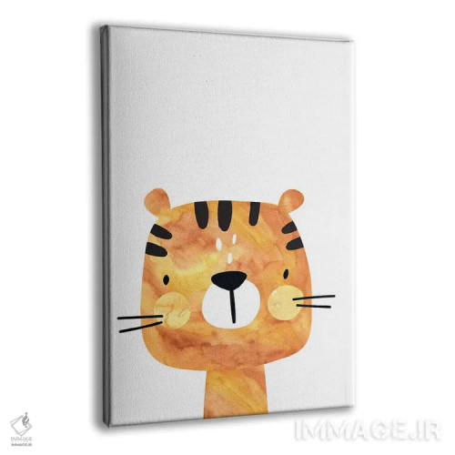 تابلو دکوراتیو ببر آبرنگی اثر پیکسی پیپر - نمای پرسپکتیو محصول