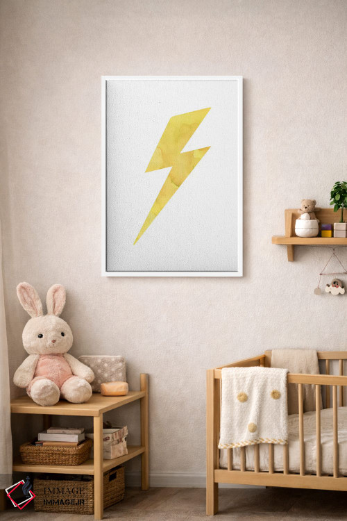 تابلو دکوراتیو تصویر آبرنگی رعد و برق اثر پیکسی پیپر - D3W