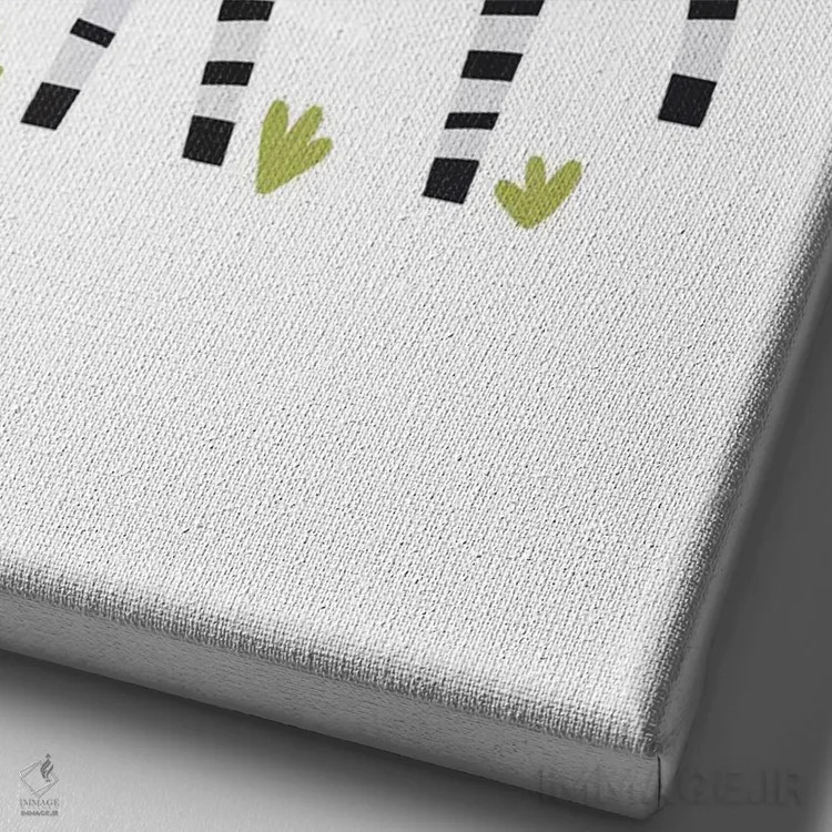 تابلو دکوراتیو الفبای حیوانات اثر پیکسی پیپر - نمای نزدیک بافت بوم