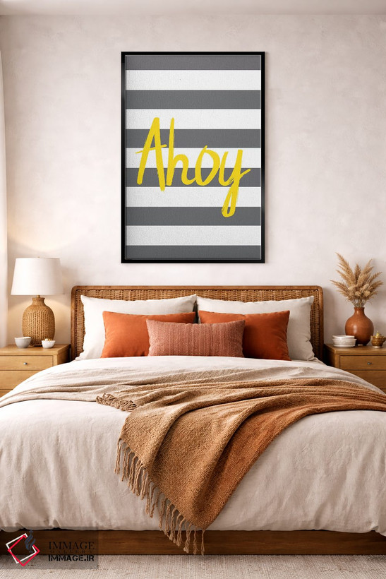 تابلو دکوراتیو اهوی زرد - طرح نوردیک اثر پیکسی پیپر - D5B