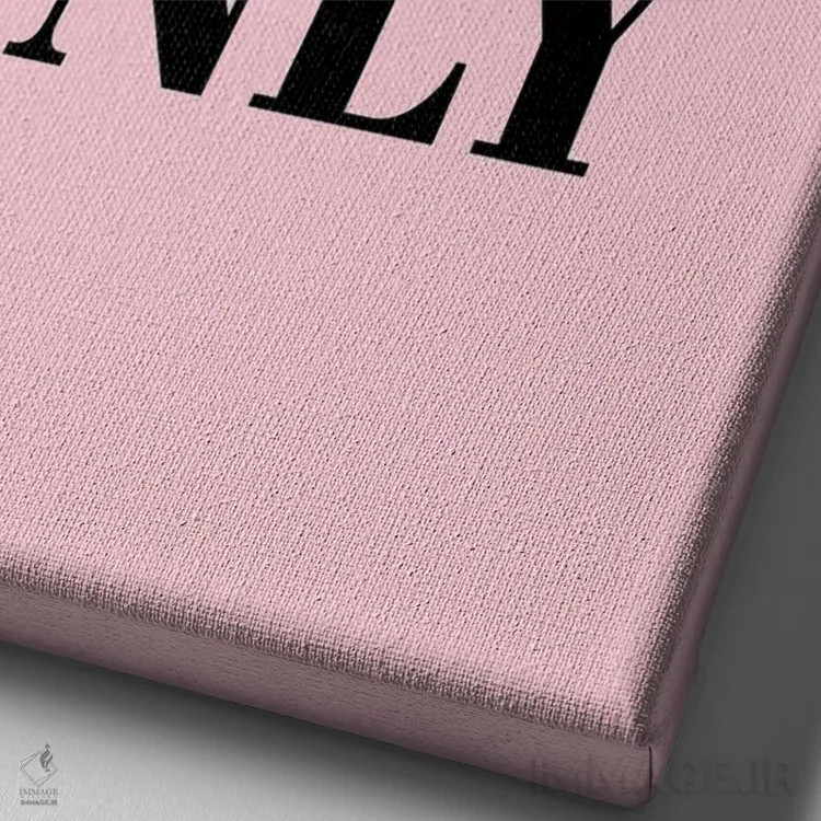 تابلو مدرن فقط انرژی مثبت - سبک نئونی فانک اثر پیکسی پیپر - نمای نزدیک بافت بوم