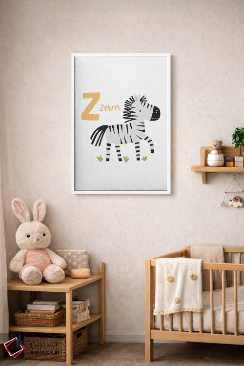 تابلو دکوراتیو الفبای حیوانات اثر پیکسی پیپر - D2W