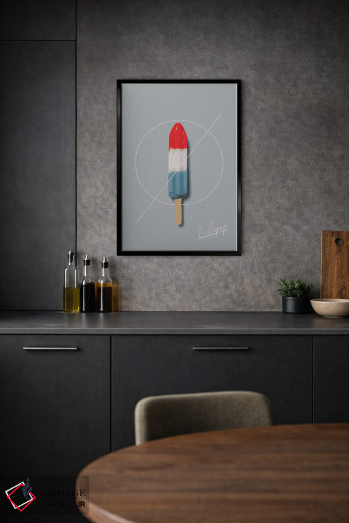 تابلو مدرن آب نبات چوبی اثر پیکسی پیپر - D1B