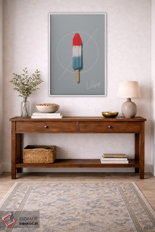 تابلو مدرن آب نبات چوبی اثر پیکسی پیپر - D2W